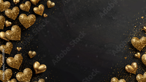 Valentines Day background with hearts. The concept of Valentines Day, 14th February