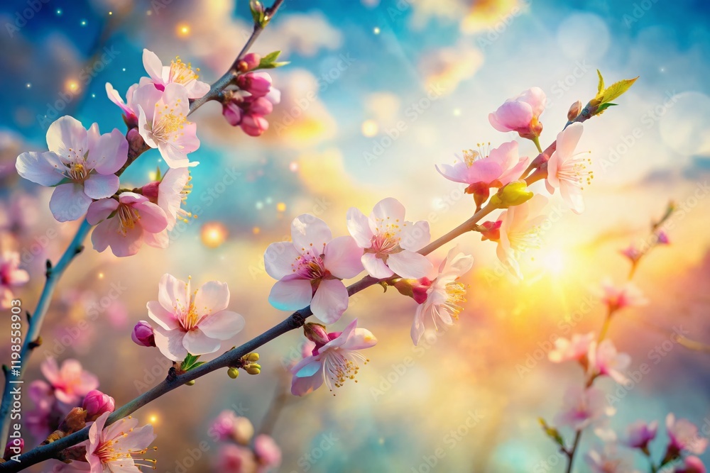 Dreamy Double Exposure: Azahar Blossom and Sunlit Sky Dreamy Double Exposure: Azahar Blossom and Sunlit Sky