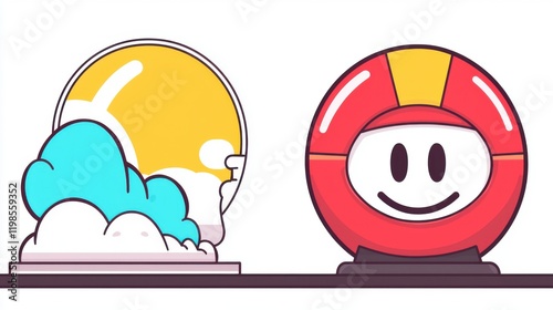 Dynamic animation of colorful objects digital art abstract environment fun and engaging viewpoint