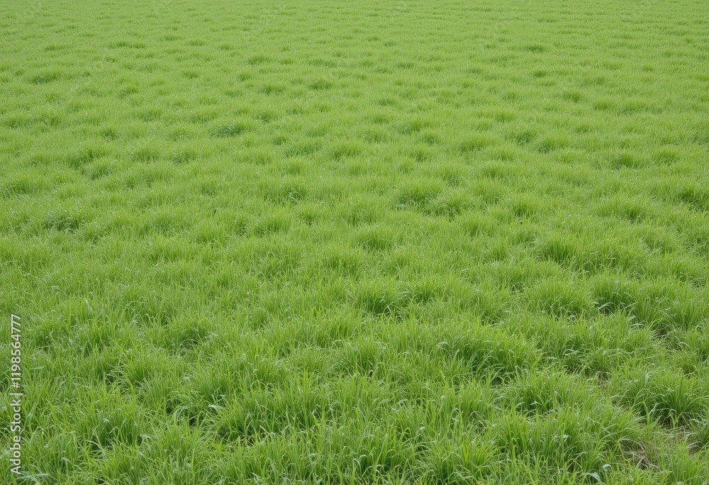 High-angle view of vibrant green grass field High-angle view of vibrant green grass field