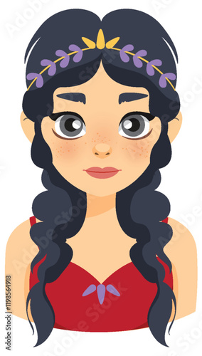 Fairy Princess with Floral Crown