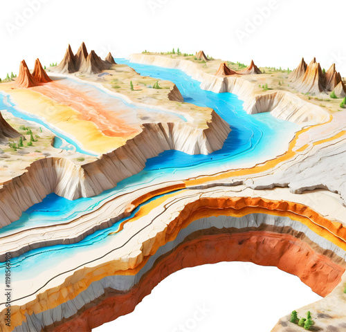 3D model of the earth's layers photo