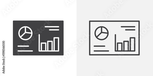 Dashboard icons. flat and line style set