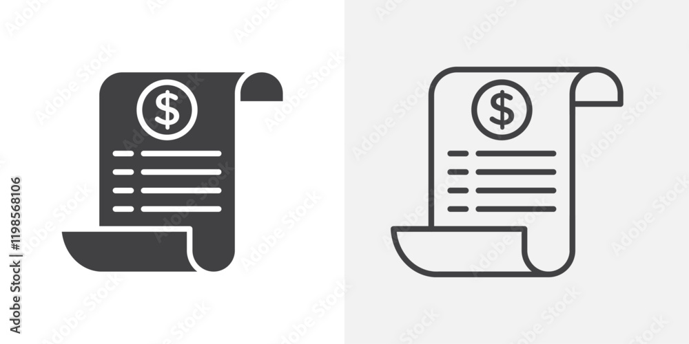 Payroll icons. flat and line style set Payroll icons. flat and line style set