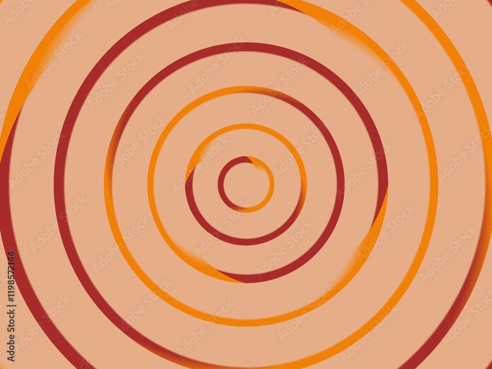 Abstract concentric circles background in warm autumnal tones. Abstract concentric circles background in warm autumnal tones.