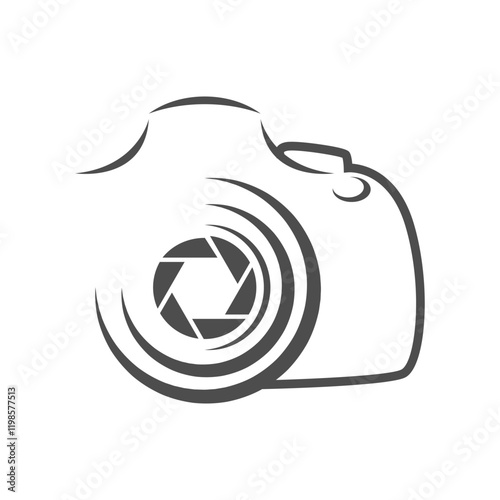 Photography camera icon logo design