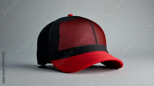red winter hat isolated on white background