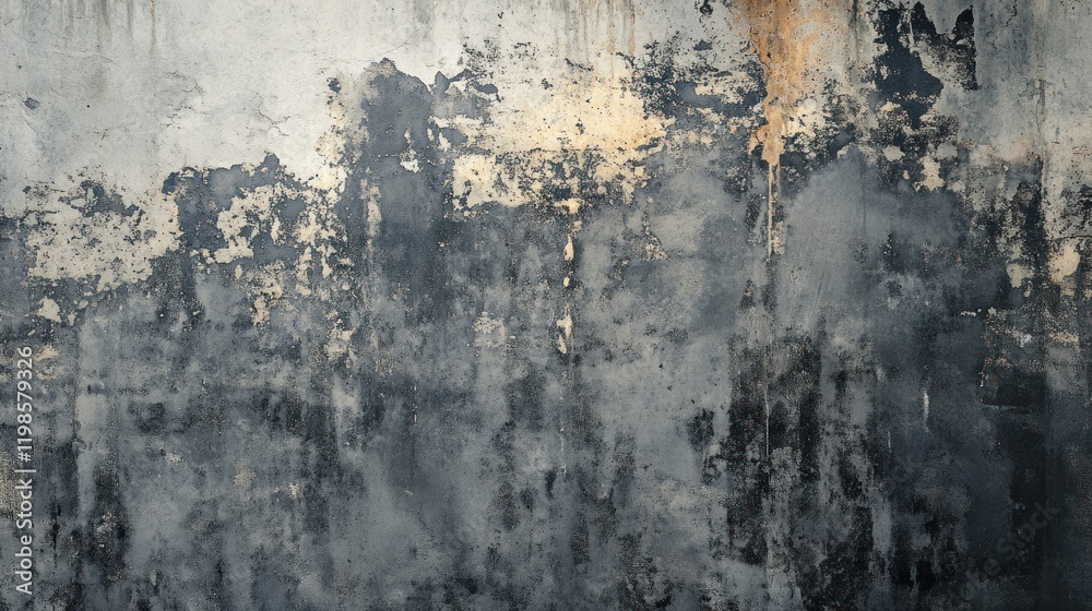 Fototapeta premium Abstract Weathered Wall Texture: A Study in Grey and Black
