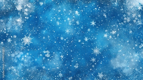 Winter Wonderland: A Blue Snowy Sky Background
