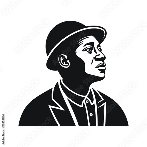 Thoughtful Man in a Fedora, Profile View