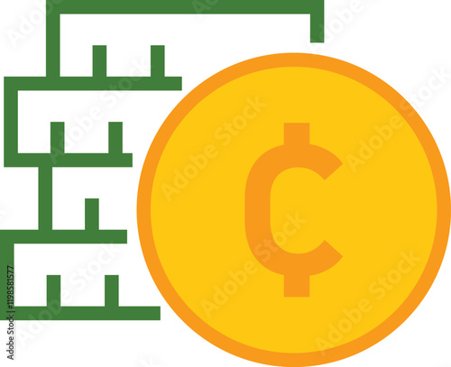 money thin line icon color