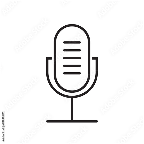 microphone icon isolated on white background. classic microphone icon