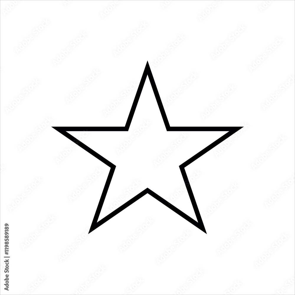 Star icon Black and white Art Illustration Star icon Black and white Art Illustration