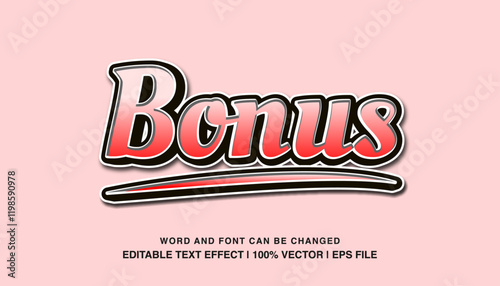 editable text effect bonus