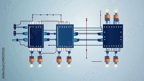 bridge rectifier circuit, showing how four diodes are used to convert AC photo