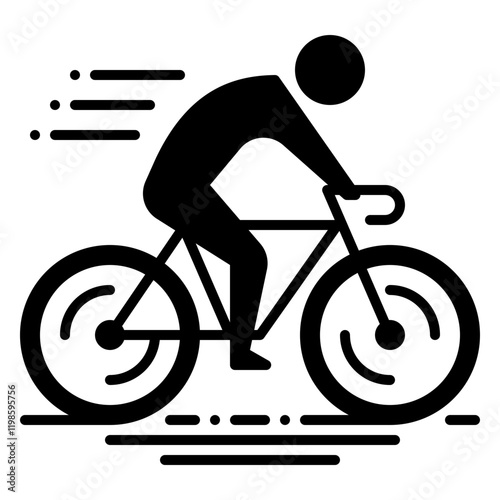 Cycling Icon Representing Hobby and Outdoor Activity