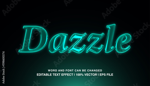 editable text effect dazzle
