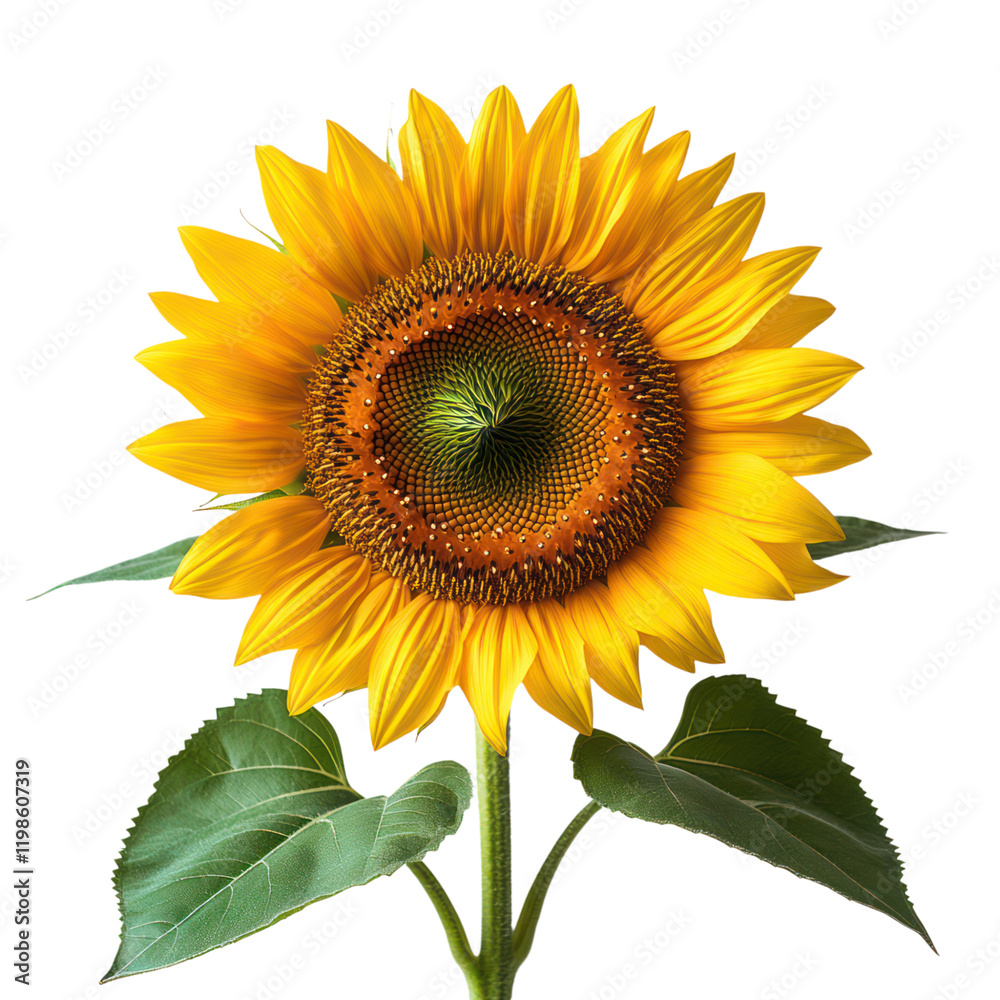 Obraz premium Vibrant Sunflower Close-Up on Black Background: A Botanical Masterpiece