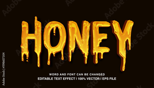 editable text effect honey slime sticky texture typeface