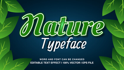 Fotobehang Groen editable text effect nature typeface  © AnrizStock