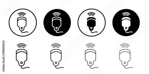 Ultrasound icon black and white vector sign