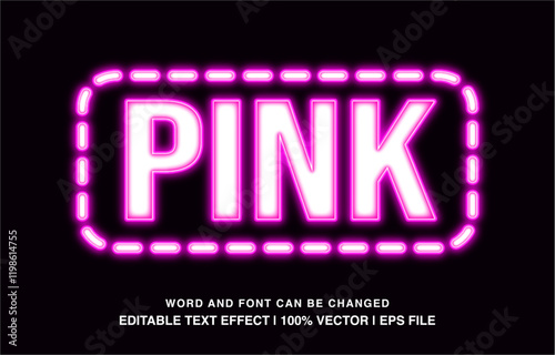 editable text effect neon pink 2 photo