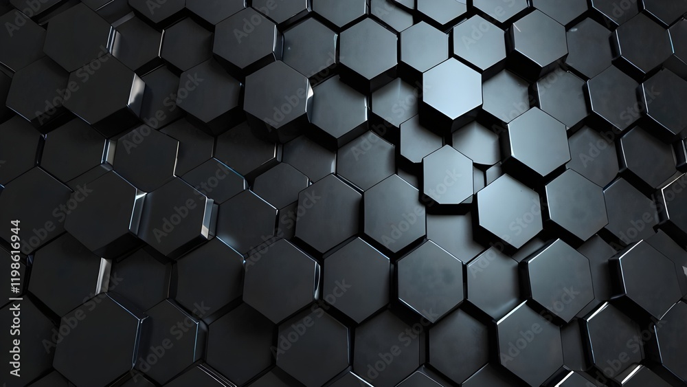 Metal background with hexagon pattern Generative AI Metal background with hexagon pattern Generative AI