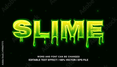 editable text effect slime