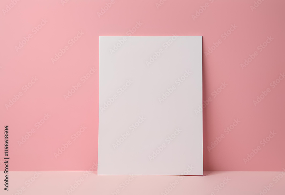 Blank white A4 paper mockup on green background. Blank white A4 paper mockup on green background.