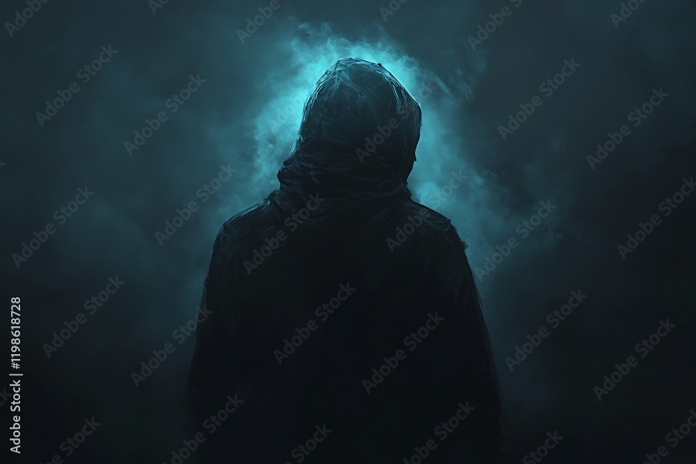 Mysterious figure in a hooded sweatshirt, shrouded in darkness. Mysterious figure in a hooded sweatshirt, shrouded in darkness.