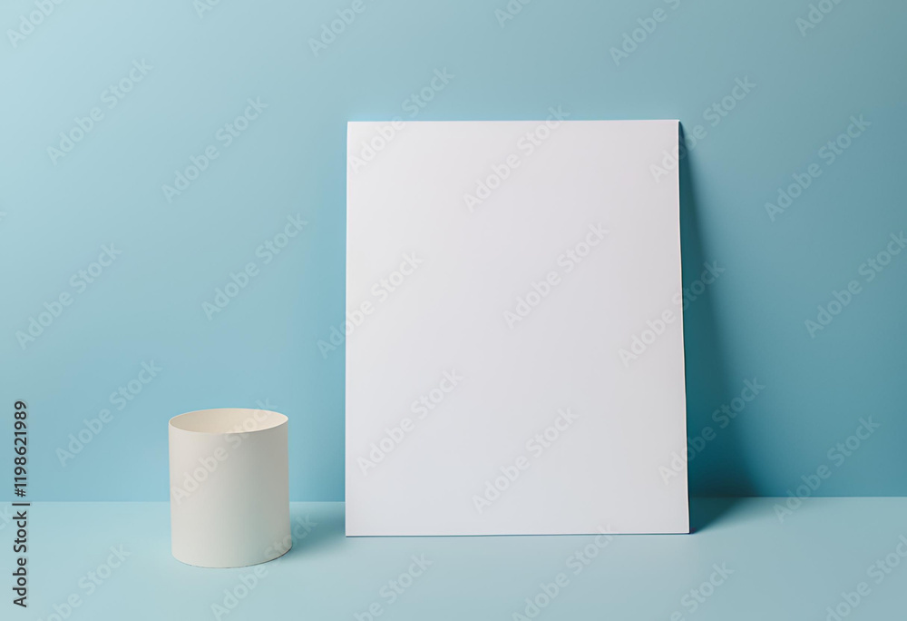 Blank white A4 paper mockup on green background. Blank white A4 paper mockup on green background.