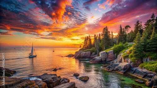 Maine Island Sunrise: Breathtaking Coastal Landscape Photography
