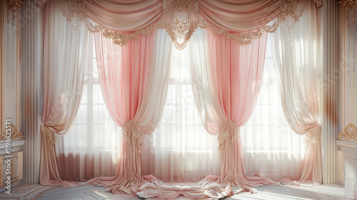 curtains in the window