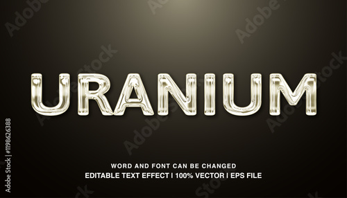 editable uranium metal chrome typeface
