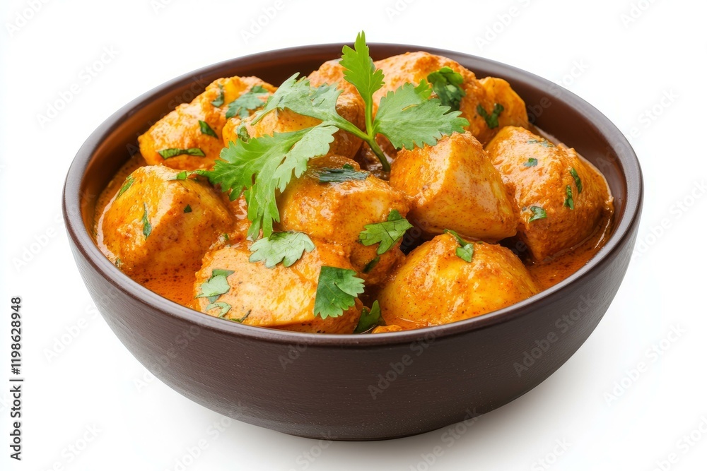 Bowl of colorful food with fresh ingredients and herbs delicious cuisine ready to be served