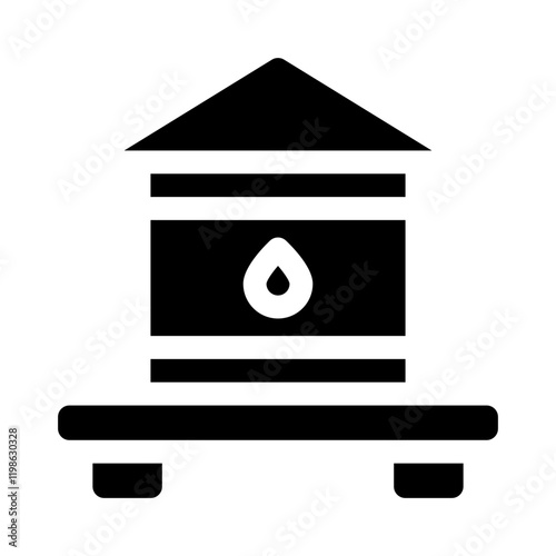 water tank glyph icon