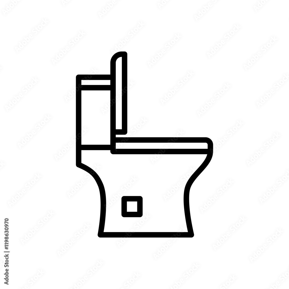 Vector toilet icon, toilet seat symbol flat design. Vector toilet icon, toilet seat symbol flat design.