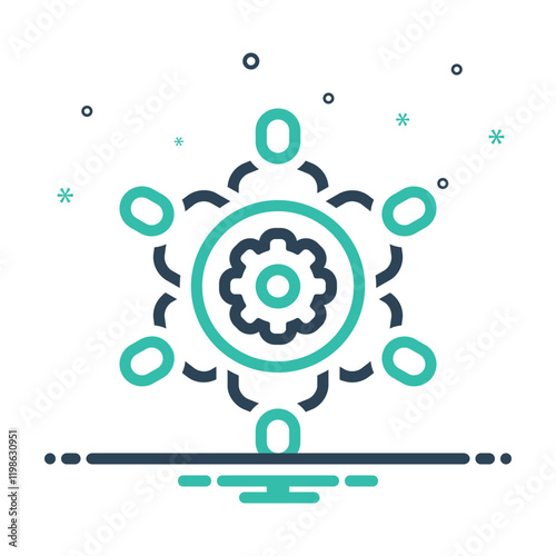 Mix icon for teamwork