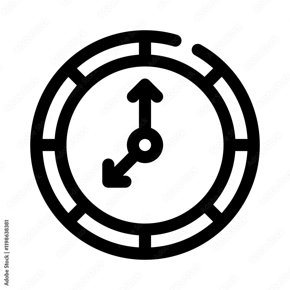 clock line icon