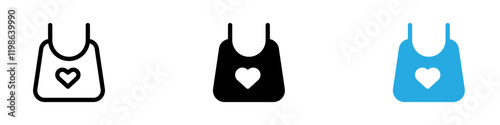 Baby bib icon black white vector outline
