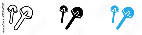 Cloves icon black white vector outline