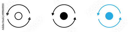 Consistency icon black white vector outline
