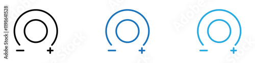 Dimmer icon black white vector outline