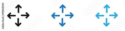 Drag and drop icon black white vector outline
