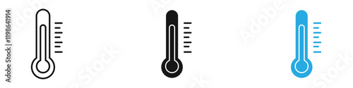 Fever icon black white vector outline