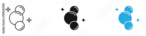 Foam icon black white vector outline