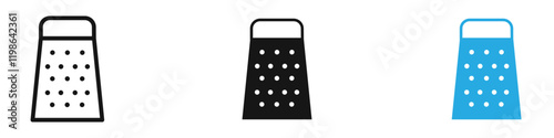 Grater icon black white vector outline