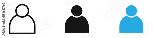Individual icon black white vector outline