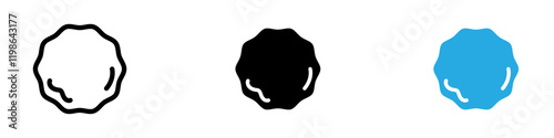 Massage ball icon black white vector outline