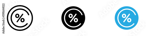 Ratio icon black white vector outline